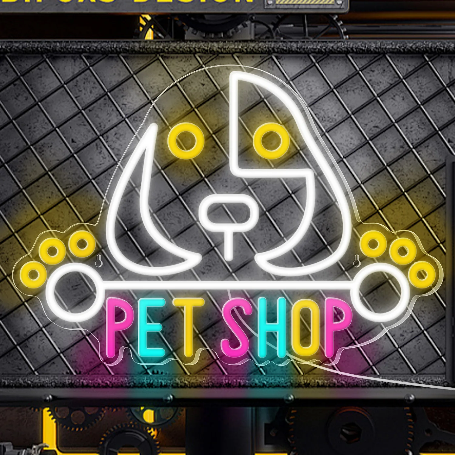 أضواء النيون PET SHOP مرحة ودافئة باللون، مناسبة لإضاءة الجو في متاجر الحيوانات الأليفة أو غرف النوم أو العمل #2