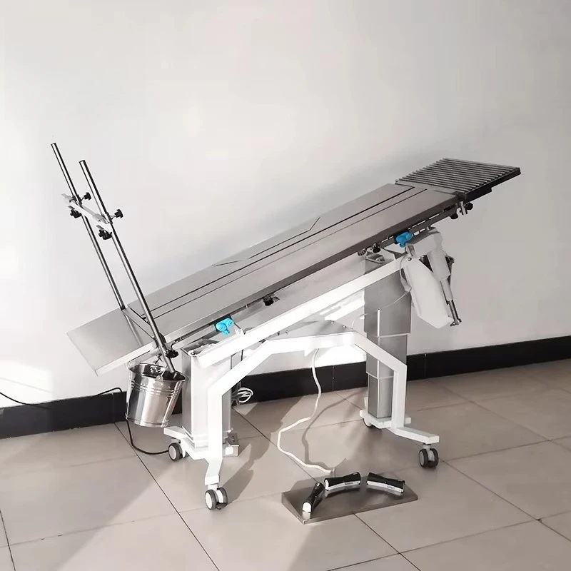 veterinary equipment, electric veterinary examination and operating table, tilting stainless steel pet operating table, sui