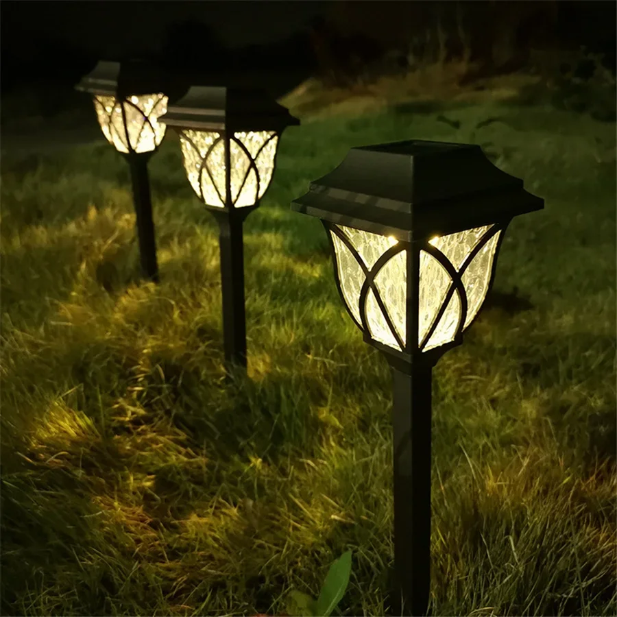 Lampe solaire LED imperméable d'extérieur, luminaire décoratif de paysage, idéal pour un jardin, une pelouse, un plancher, une passerelle ou une cour, 2 unités par lot