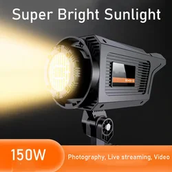 150W Photography LED Video Light Remote Control Daylight-Balanced Sun Lamp for Softbox Lighting Portrait Flash Studio Accessorie