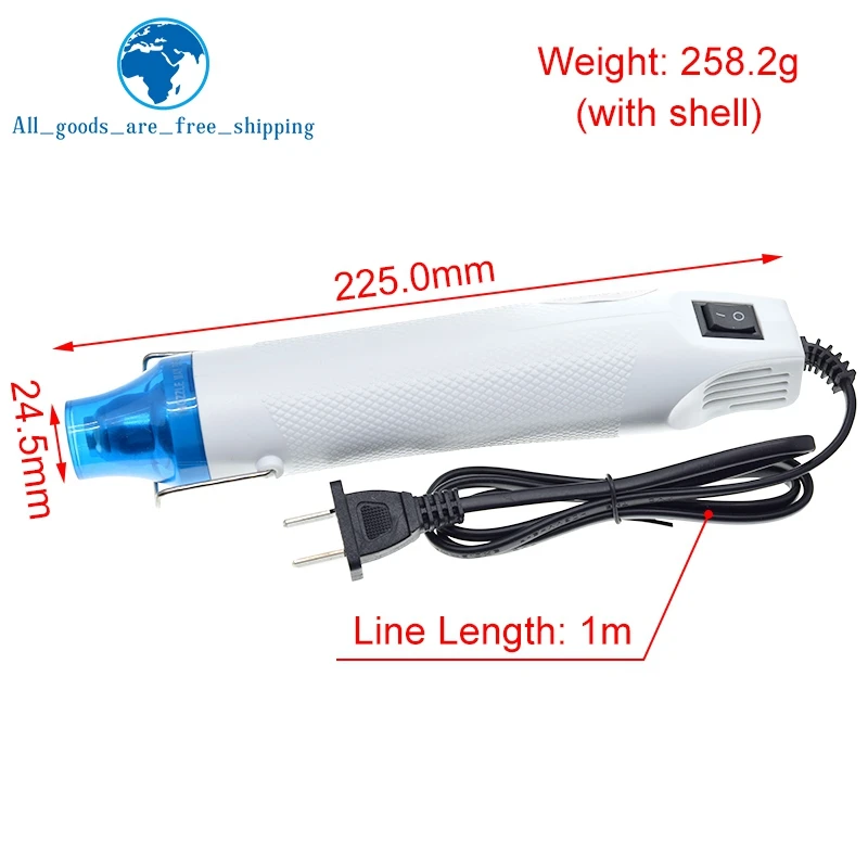 Imagem -06 - Tzt-diy Usando Pistola de Calor Ferramenta Elétrica ar Quente Pistola de Temperatura 300w Assento de Apoio Encolher de Plástico Ferramenta Faça Você Mesmo Cor 220v