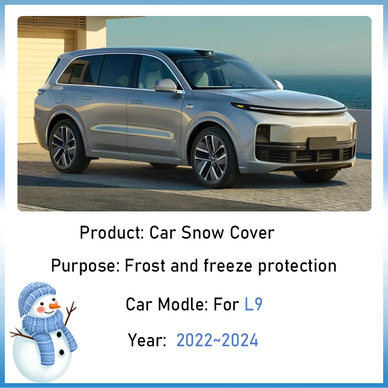 Outdoor Winter Car Snow Cover For Lixiang L9 Li L9 2022 2023 2024 Anti-Freeze Anti Frost Thickening Front Window Shields Visor