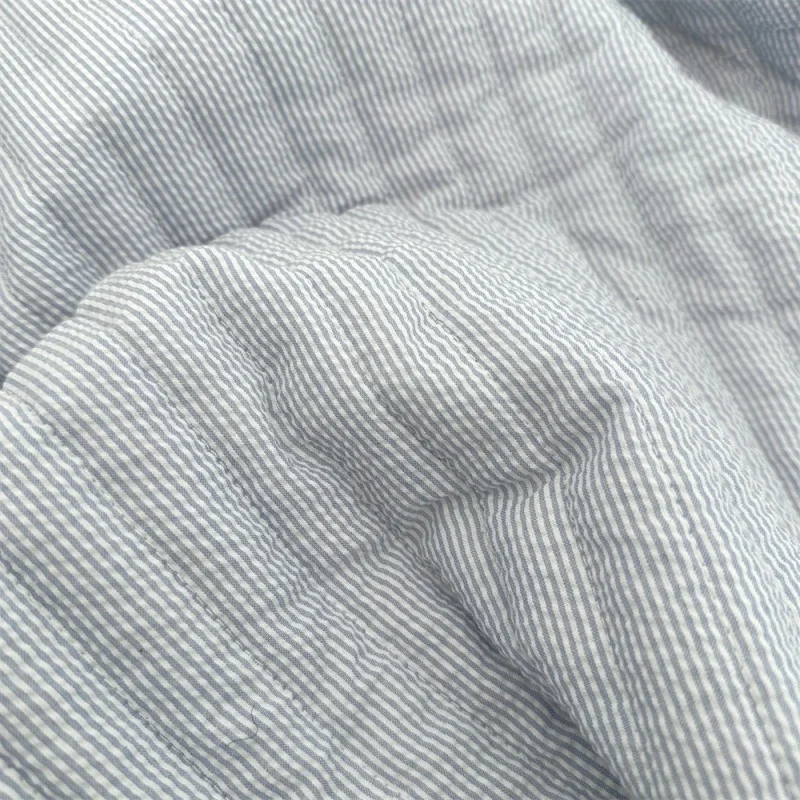 مبطن مبطن القطن مخطط نسيج مركب فقاعة غرامة الشريط القطن معطف بطانة النسيج لينة ومريحة مسحوق الأبيض fab
