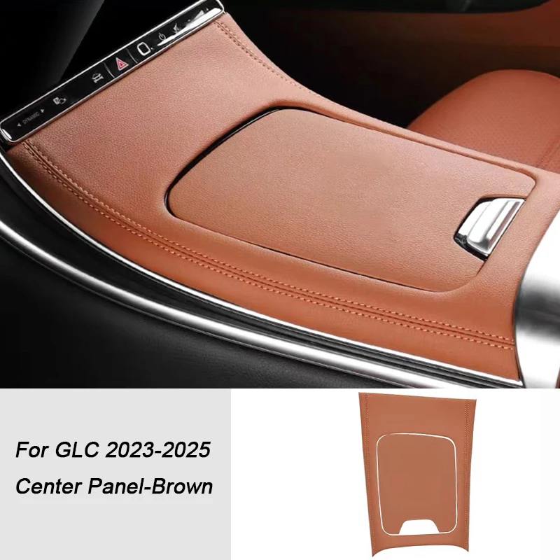 

For Mercedes Benz GLC X254 2023 2024 2025 Leather Overlay Car Back Row Rear Air Conditioner Vent Outlet Frame Center Panel Cover