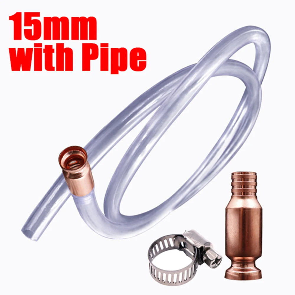 1 PCs 15/19mm copper siphon pump for liquid transfer self-priming siphon siphon connector gasoline diesel