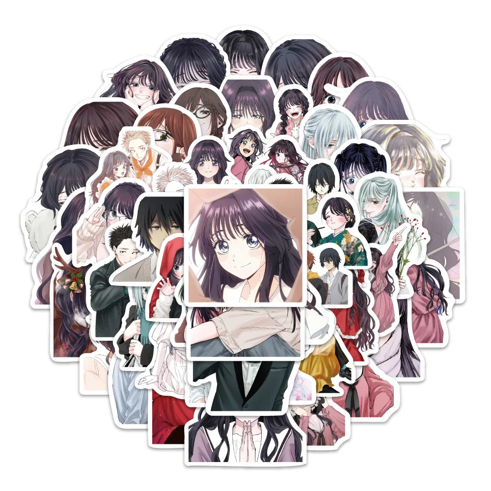 

60PCS Anime The Fragrant Flower Blooms with Dignity Stickers Personalized Creative DIY Pencil Box Diary Graffiti Toys Decals