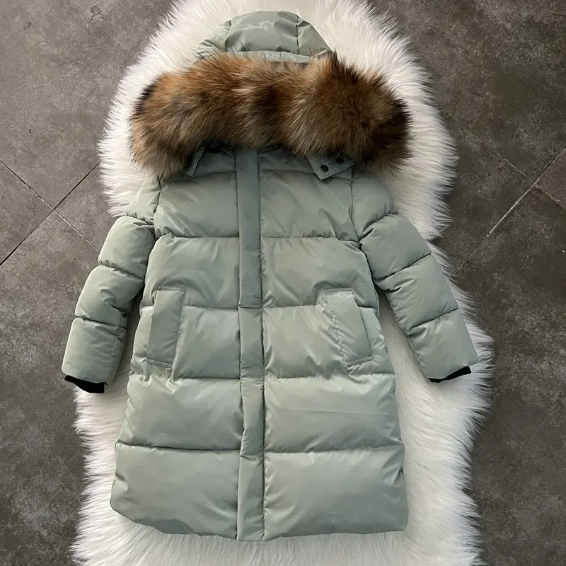 2024 Girl Winter Jacket Real Fur Waterproof Hooded Long Girl Winter Outerwear Coat 2-11 Years Teenage Boys Parka Snowwear