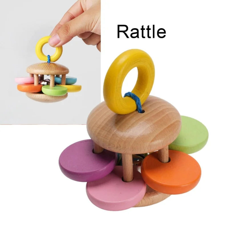 4-delige babyrammelaars set pasgeboren baby handrammelaar vroeg leren grijpspeelgoed voor kinderen
