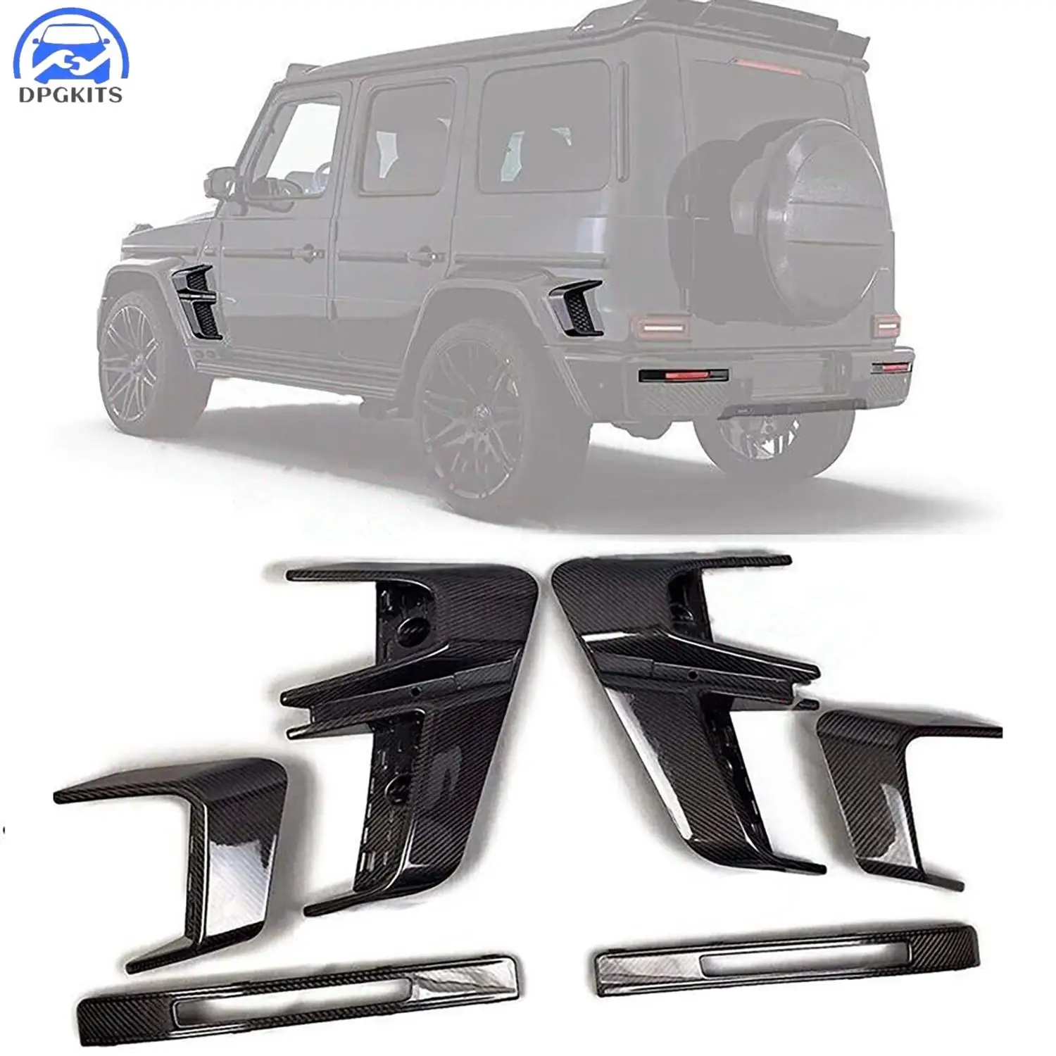 DPGKITS 8Pcs Carbon Fiber Body Kit B Style For Mercedes Benz W463A W464 G63 High Quality Of Dry Carbon Fiber Car Accessories