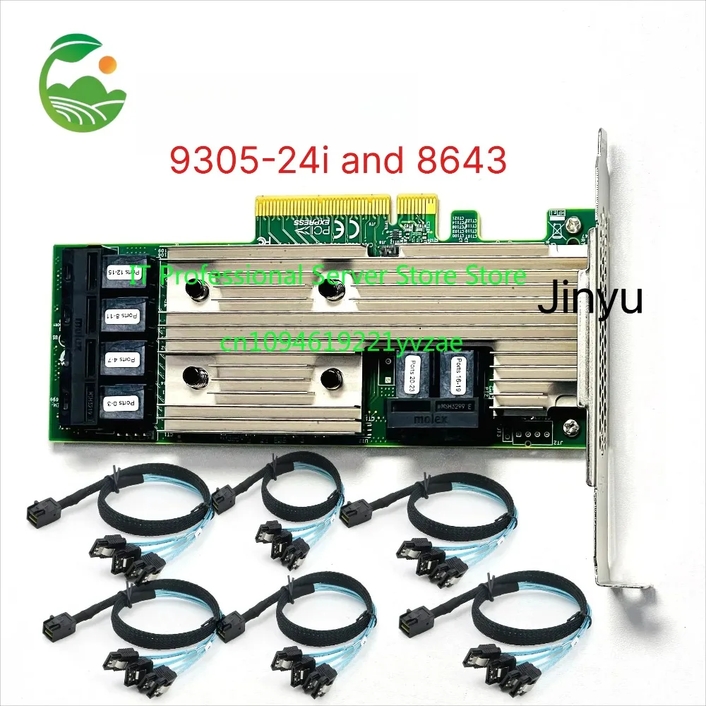 

LSI SAS 9305-24i HBA 12Gb/s IT Mode 24-Port 6×SFF-8643 – for ZFS/JBOD (Card Only or w/ 8643/8482 Cables)