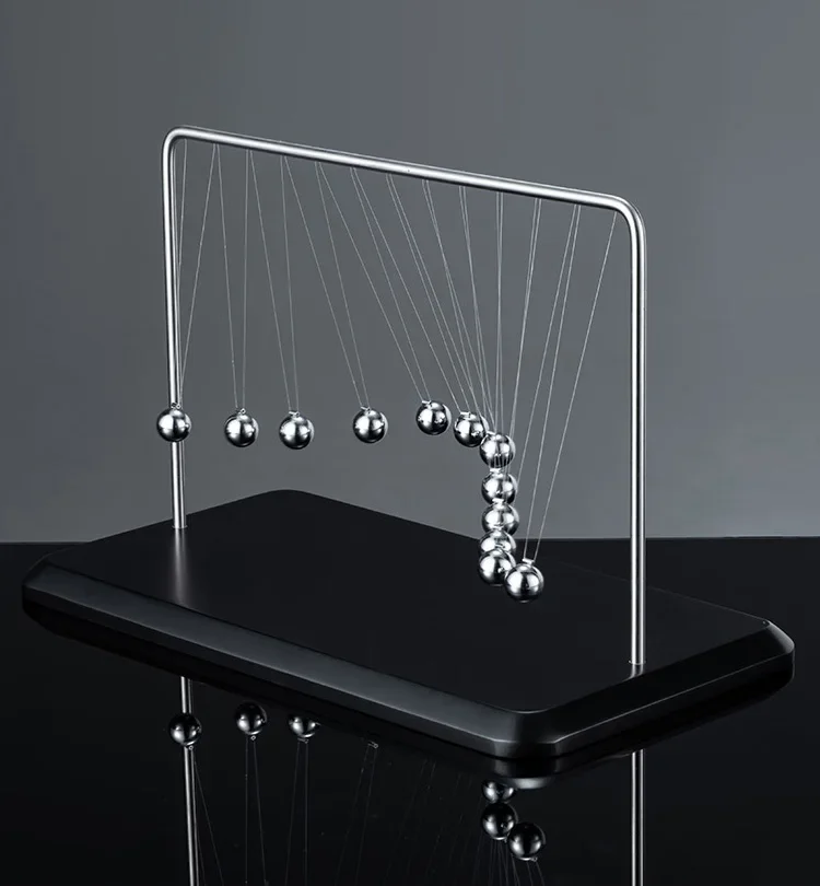 12 Balls Physical Mechanics Curve Newton Pendulum Metal Newton's Cradle Kids Enlightenment Gifts Stress Relief Desk Ornaments
