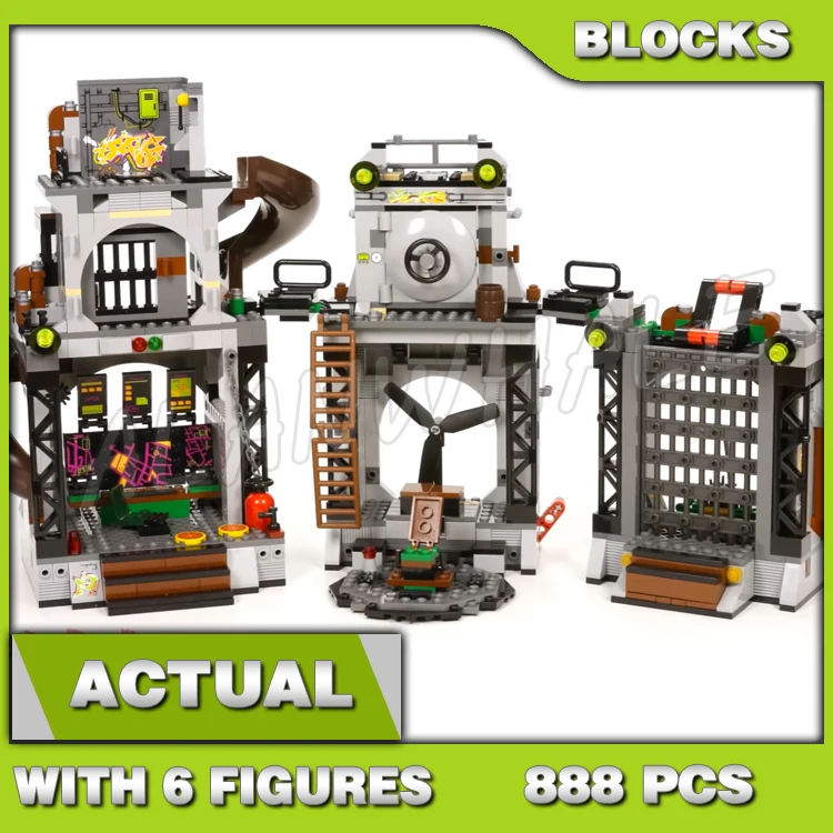 

888pcs Shinobi Turtle Lair Invasion Ladder Training Platform Trap Function 10278 Building Block toys Compatible With Model