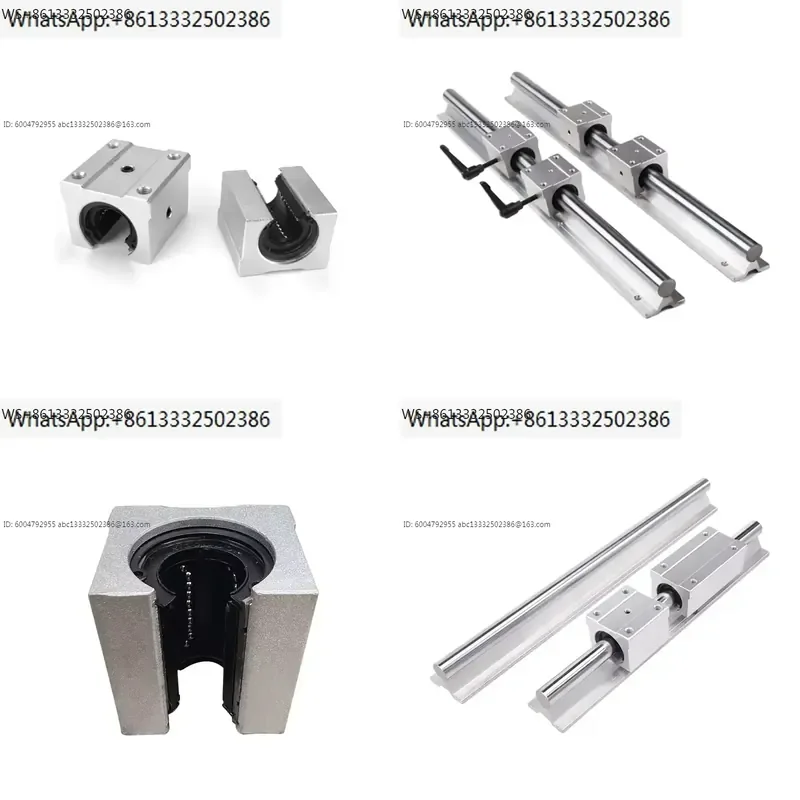 Cylindrical guide rail linear optical axis slide rail with slider SBR12 16 20 25 30 40 optical axis with aluminum bracket