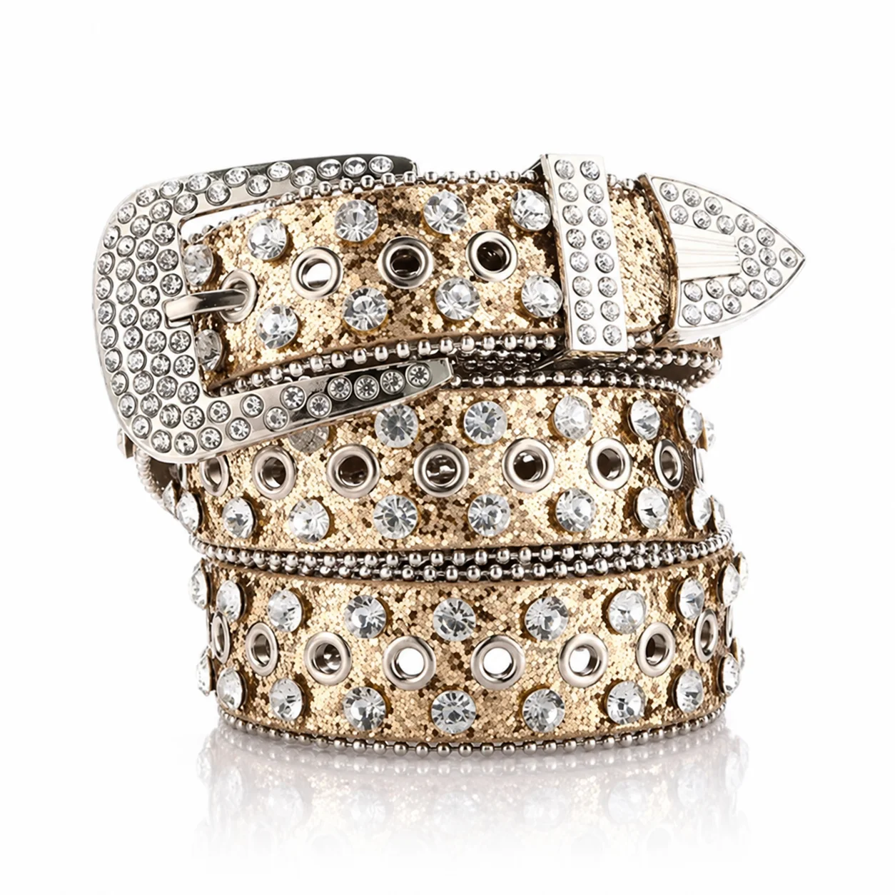 Pu Belt Multiple Colors Available Full Rhinestone Belt Pin Buckle Belt Pu Leather For Friend Gatherings Dresses Parties