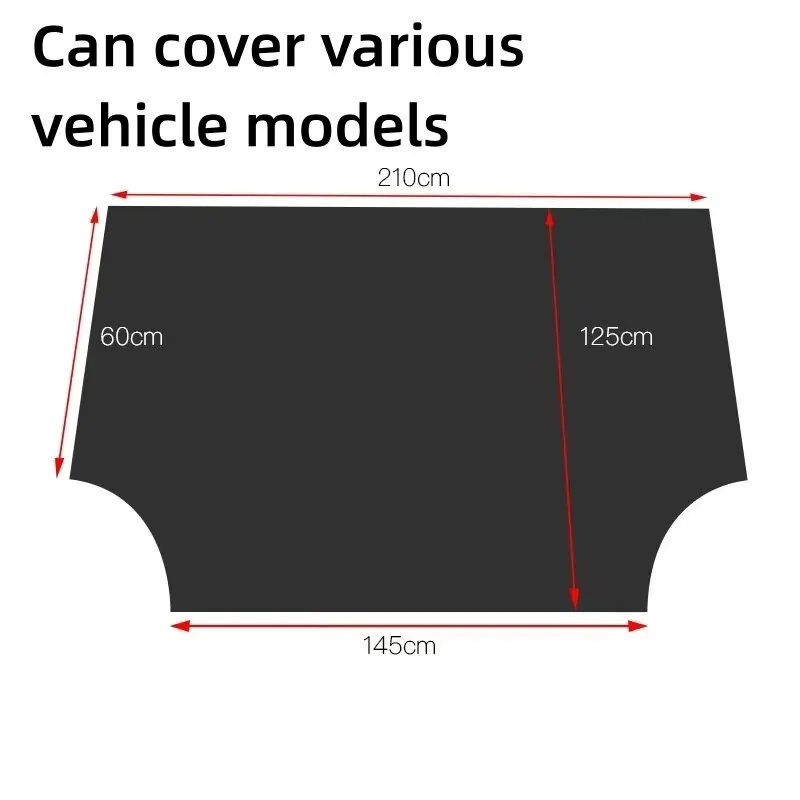 Magnetic Car Front Windscreen Cover Automobile Sunshade Cover Car Windshield Snow Sun Shade Waterproof Car Cover 210 120cm image 2
