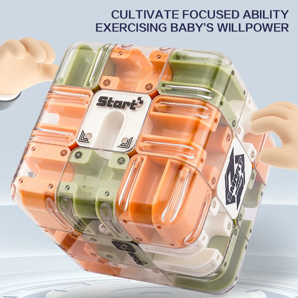 Groot labyrint 3D-puzzels doolhofkubussen 3D doolhofkubussen puzzel met rollende bal Vakantie verjaardagscadeau