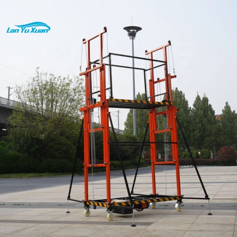 300-500KG Electric Scaffold Lift 220V Mobile Electric Lifting Scaffold 2m-8m Electric Scaffolding