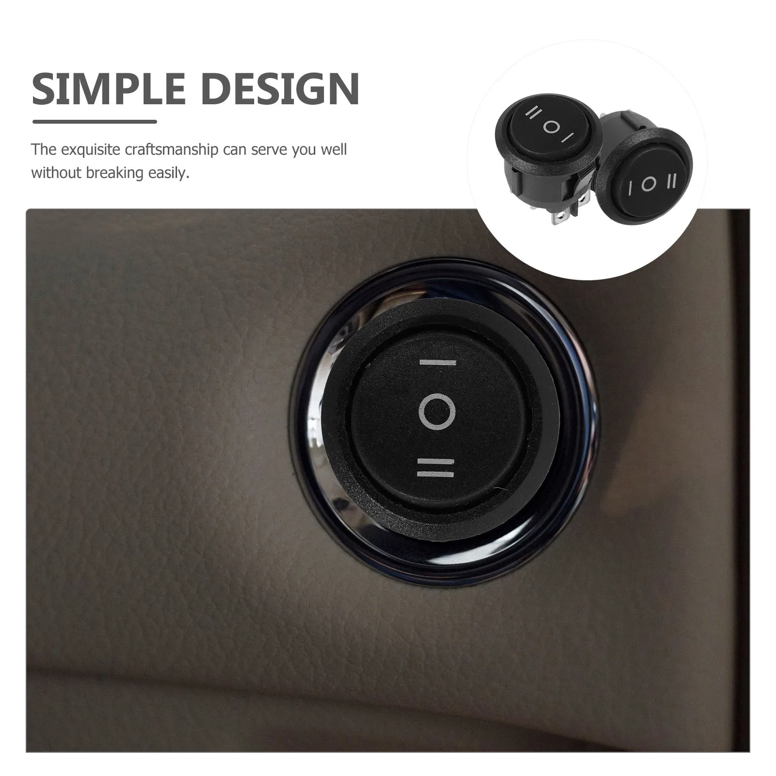 

8Pcs Round Boat Toggle Switch Marine Car 3 Position Heavy Duty Electronic Device Vehicle Rocker Control 3 Position Toggle Switch