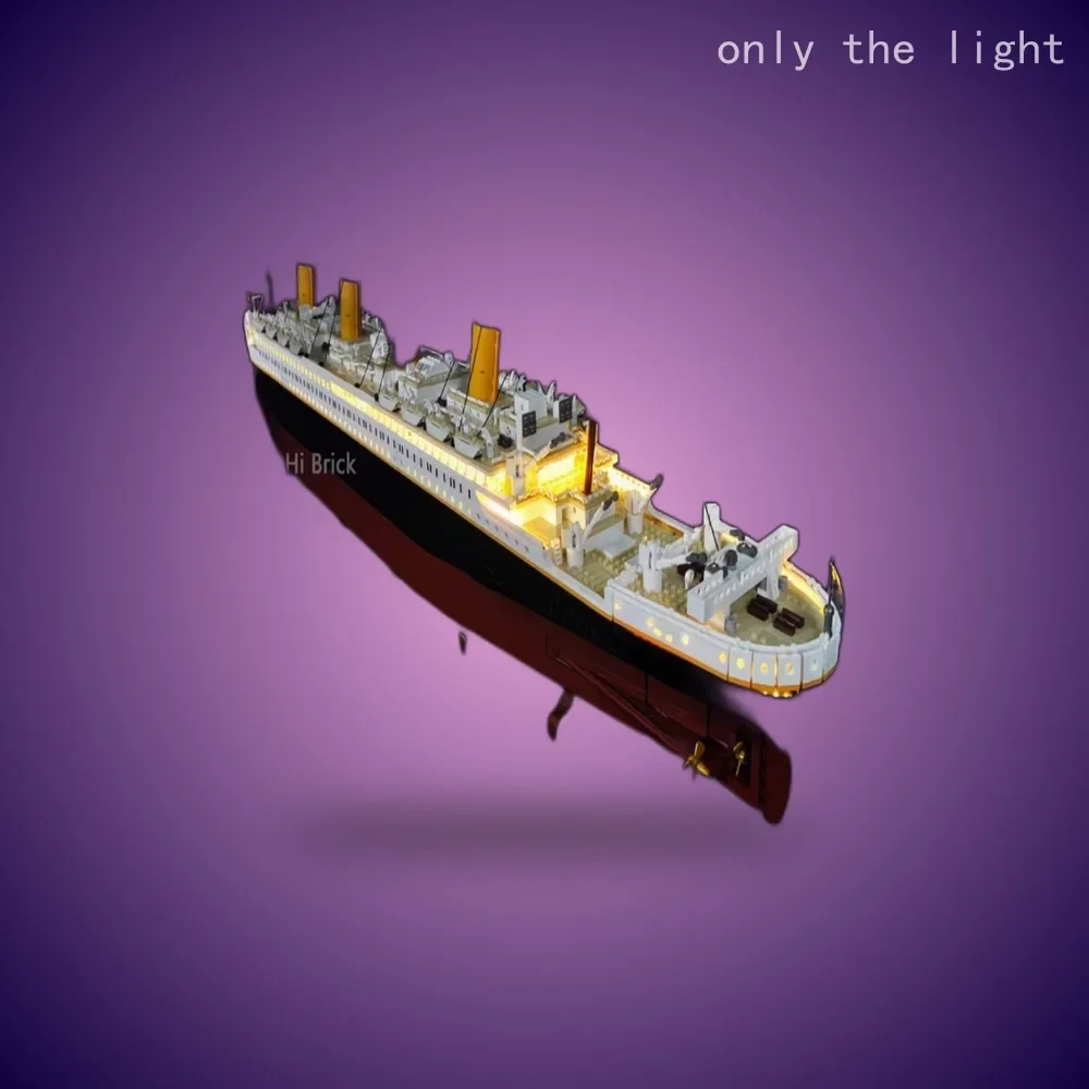 LED lighting kit for Titanic ship compatible with 10294 building block bricks ,only light no model.(only the light) - view 6