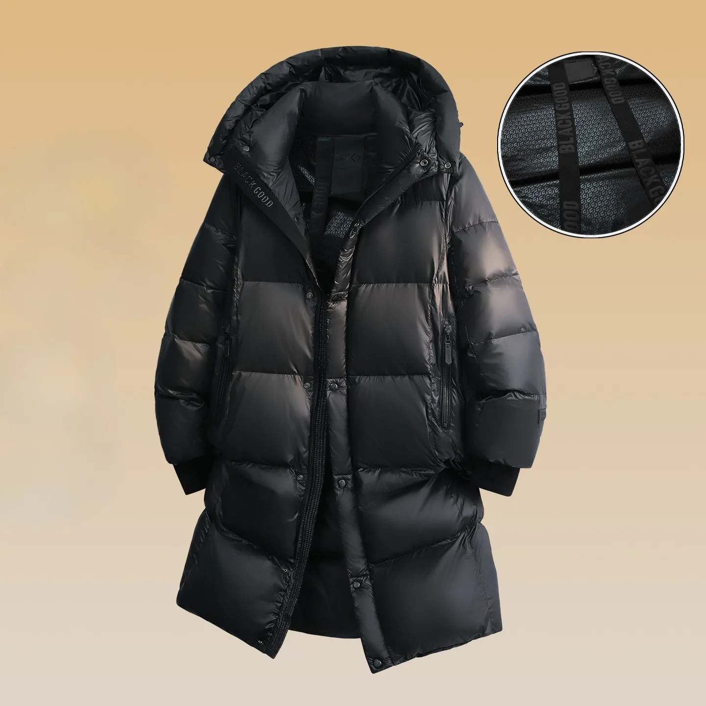 

Couple Winter Long Down Jacket Men and Women Tech Lined Warm Men Coat White Duck Men Hooded Parka Feather Jacket Winter Jackets