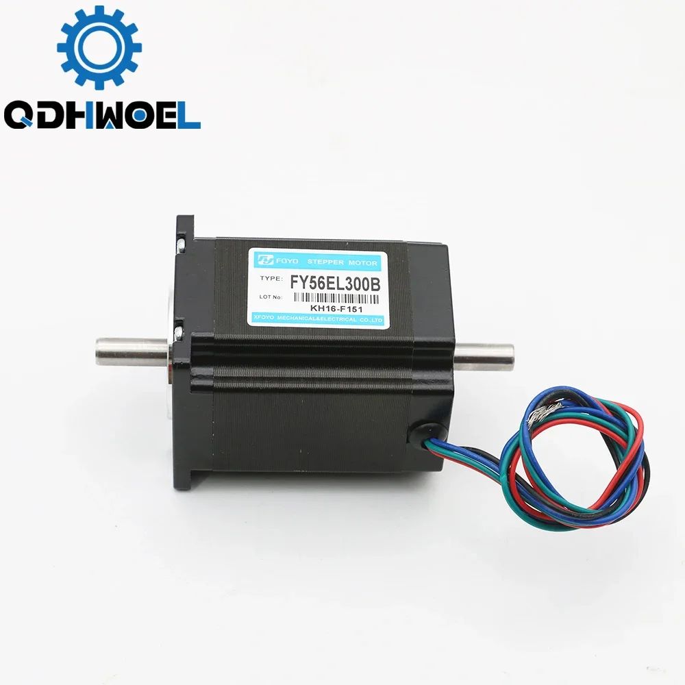 QDHWOEL FY56EL300B-8P/6.35P 56 Double Shaft Stepper Motor