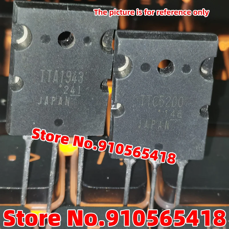 Original 20PCS (10PCS A1943 + 10PCS C5200 ) 2SA1943 2SC5200 TO-3PL High-power amplifier matching tube Disassembling machine