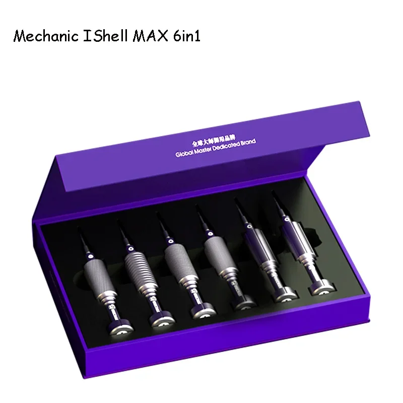 

Mechanic IShell MAX 6in1 High Hardness Precision Screwdriver Plum blossom cross for IPhone bottom Internal disassembly tools