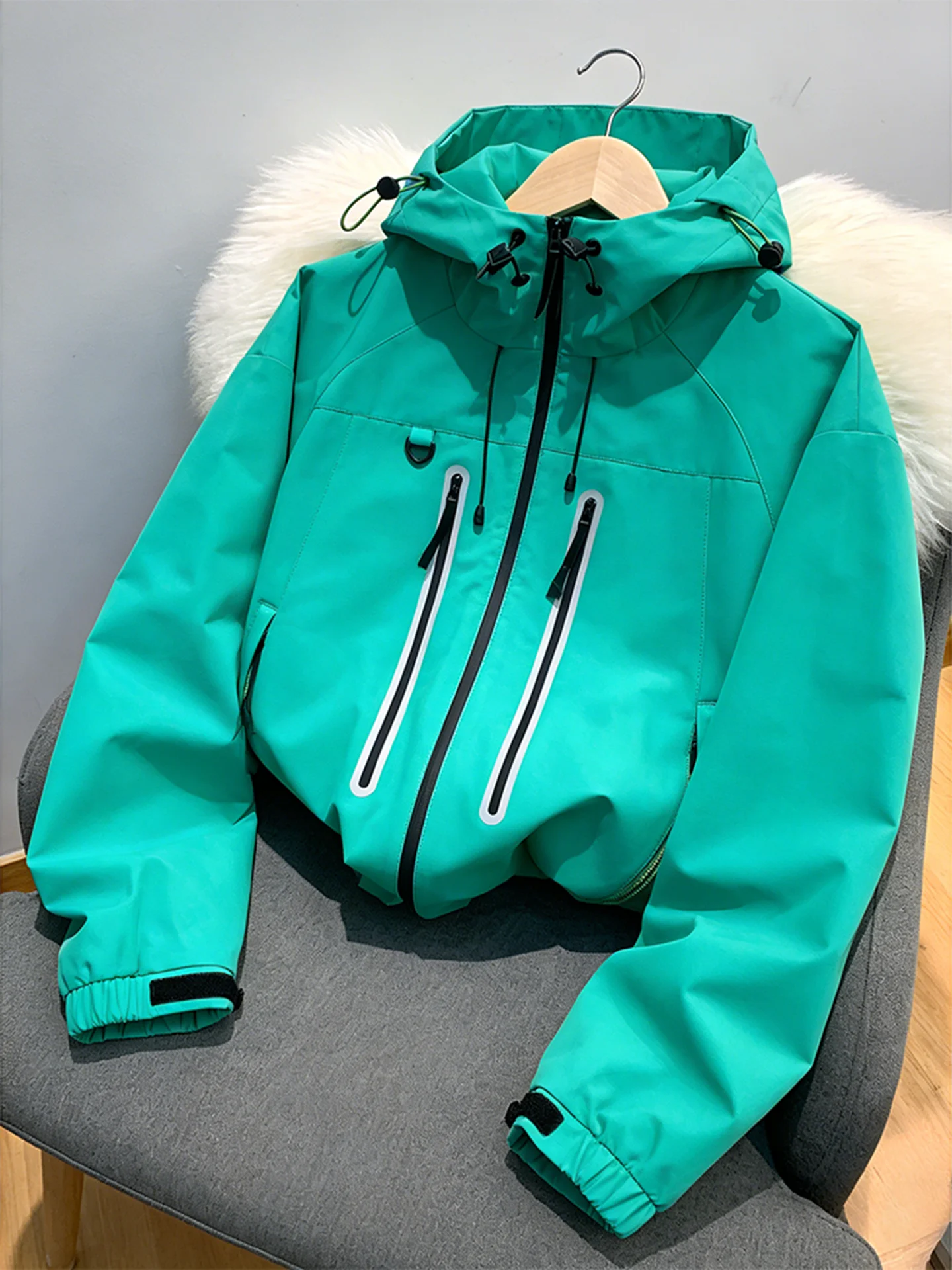 

Куртка для активного отдыха Dopamine Mint Wave Green, мужская и женская, весенне-осенняя, всепогодная, серия Mountain, рабочая одежда, пальто