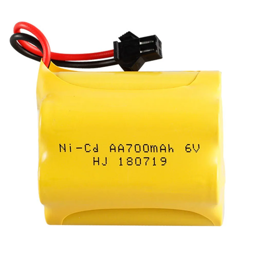 6V 700mAh NI-CD AA Battery SM Plug T model with Charger cable For RC Toys Cars Boats trucks trains Guns Robots toys accessories