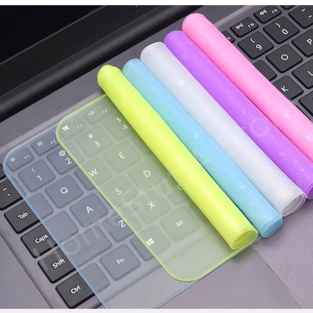 Universal Laptop Keyboard Skin Film Cover Waterproof Dustproof Silicone Keyboard Protective for Chromebook Notebook 12-17\