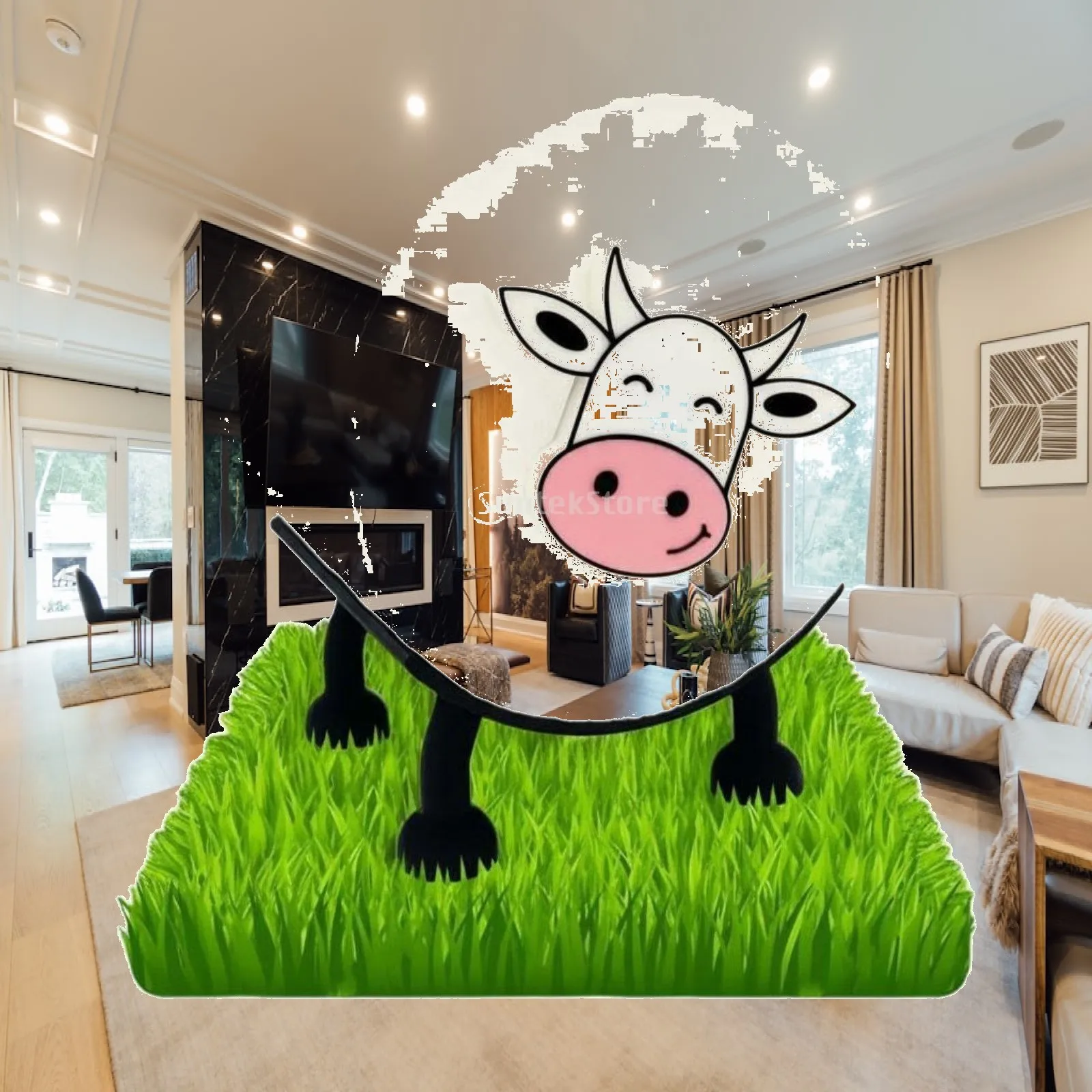 Freestanding Sheep Toilet Paper Stand Resin Novelty Tissue Roll Holder Cute Animal Storage for Bathroom Countertop Kids Guest