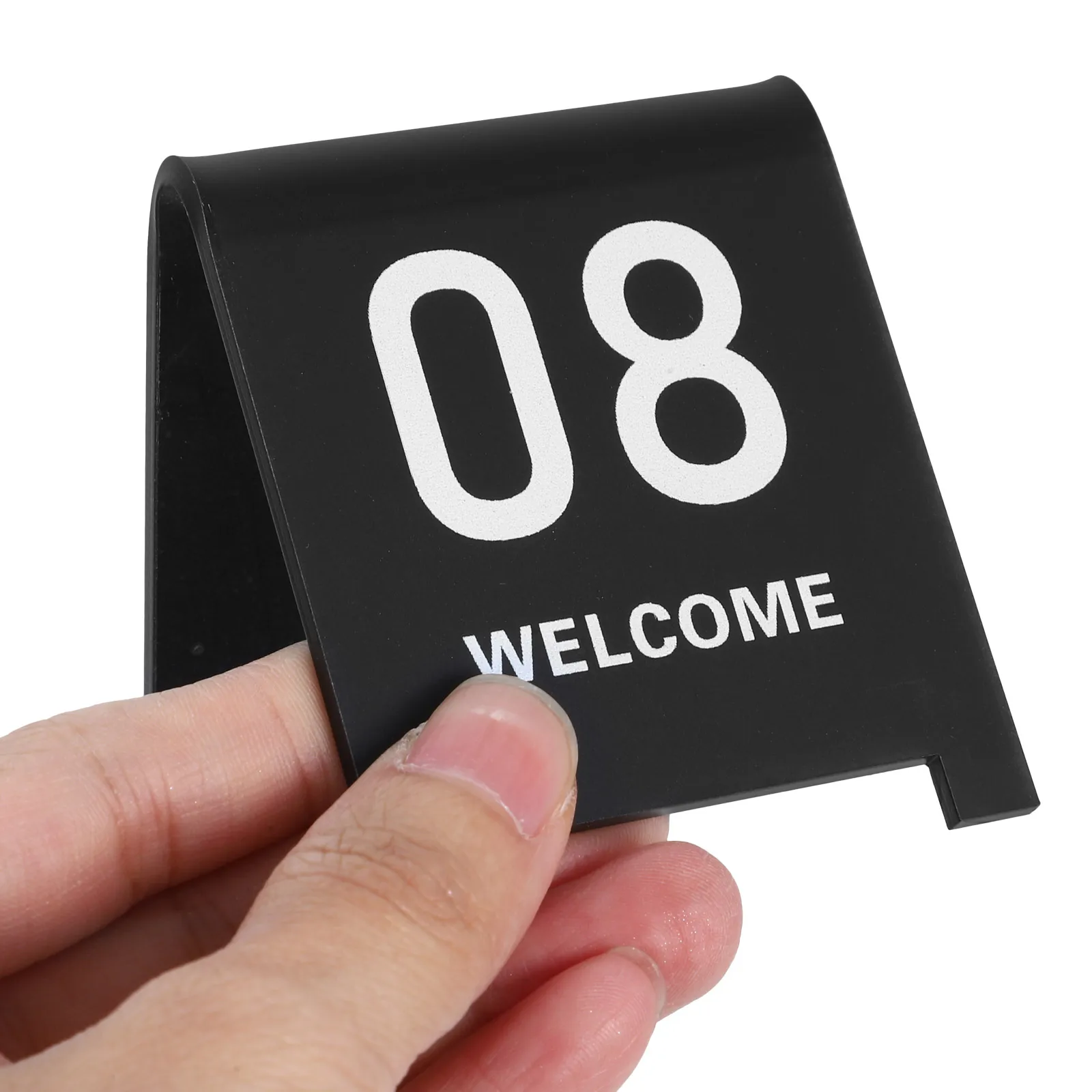

10pcs Acrylic Table Numbers Double Sided Signs 60x70mm Matte Black Restaurant Banquet Party Supplies Marker Cards
