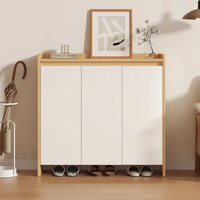 Retro Display Shoe Cabinets Coffee Wood Table Kitchen Shoe Cabinets Sideboard Salon Organizador De Zapatos Furniture