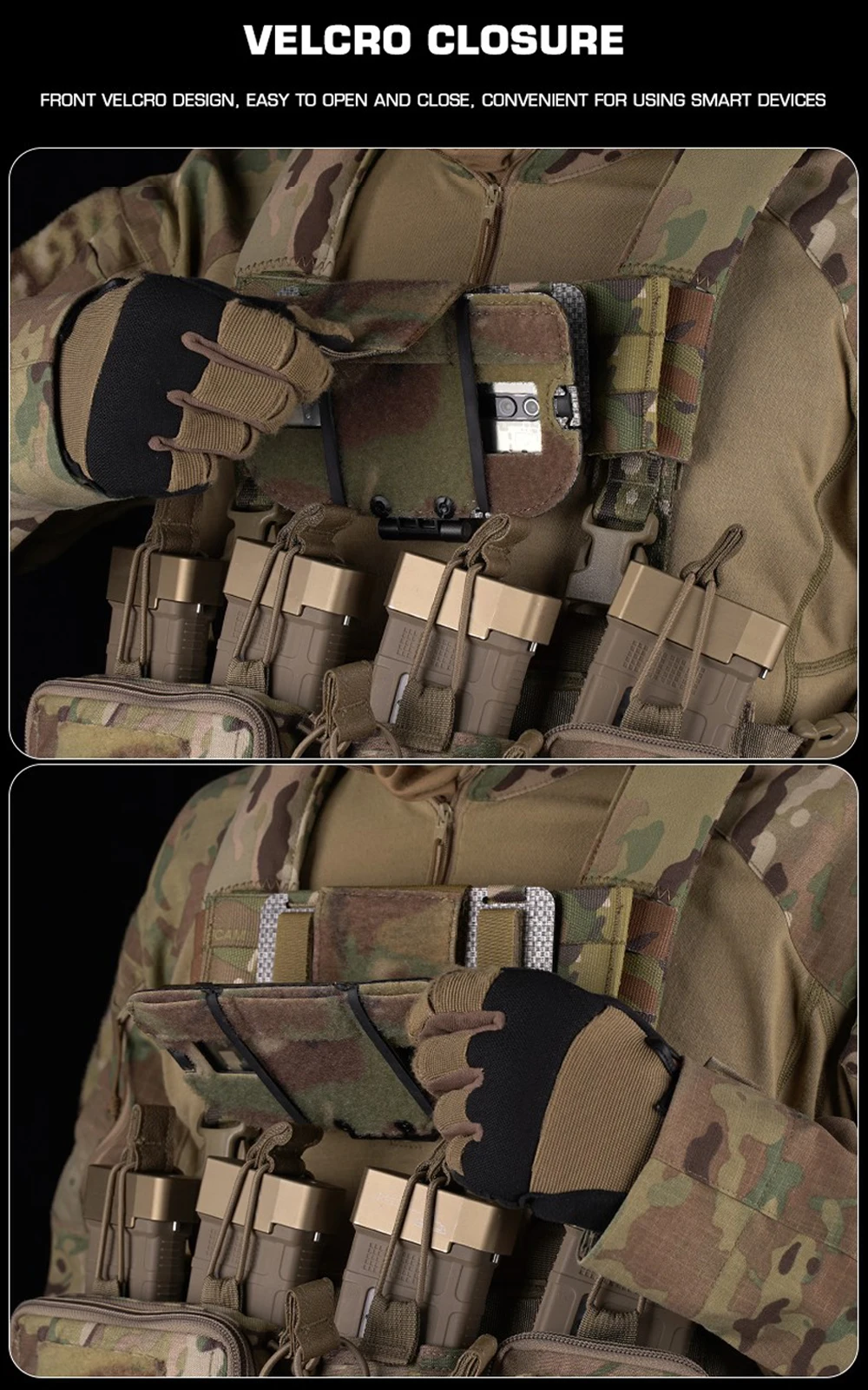 Taktischer Überlebenskompass mit GPS-Halterung, Outdoor-Camping-Militär-Jagdweste, Plattenträger, faltbares Navigationsboard für Telefone – Detail 19