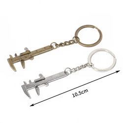 Mini Vernier Caliper Portable 0-30mm Silver Bronze Turbo Car Keychain Measuring Gauging Tools Ring Ruler Pendant Accessories