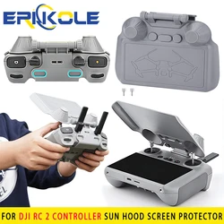 RC 2 Sun Hood Protective Cover + 2 Screen Protector + Lanyard Bundle for DJI Mini 4 Pro / Air 3 DJI RC 2 Controller Accessories