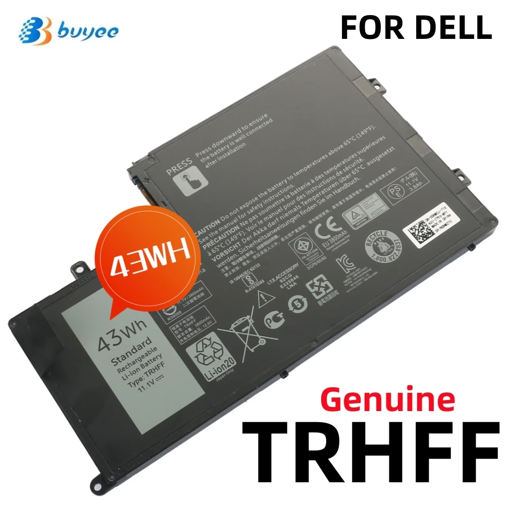 

Genuine TRHFF Laptop Battery For DELL Inspiron 5547 5545 5548 5447 5445 5448 Latitude 3450 3550 Series 1V2F6 11.1V 43Wh 3800MAH