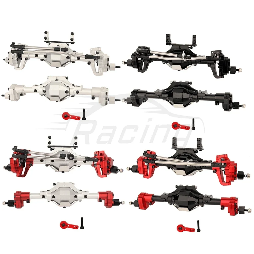 DIY Metal Upgraded 4x4 RC Car Chassis Empty Frame with SCX10 I II Capra Axles Gearbox Links for SCX10 1/10 RC Crawler Car Parts