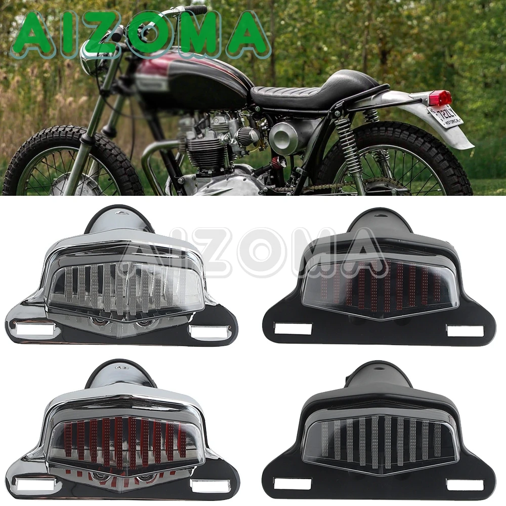Lucas LED estilo clásico Vintage Motor luz trasera luz de freno Universal para Harley Bobber Cafe Racer Norton Honda Yamaha Suzuki