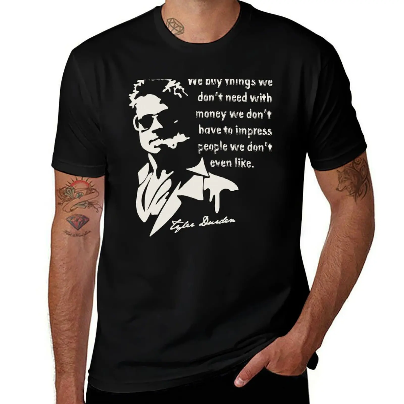 

Tyler Durden Quote T-Shirt kawaii clothes man clothes shirts graphic tees T-shirts for men cotton