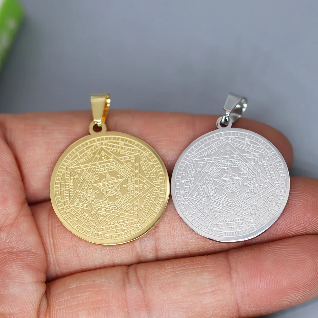 2pcs The Sigil of Ameth The Seal of The True God Sigillium Dei Emeth Charms Pendants for Jewelry Making Supplies Wholesale