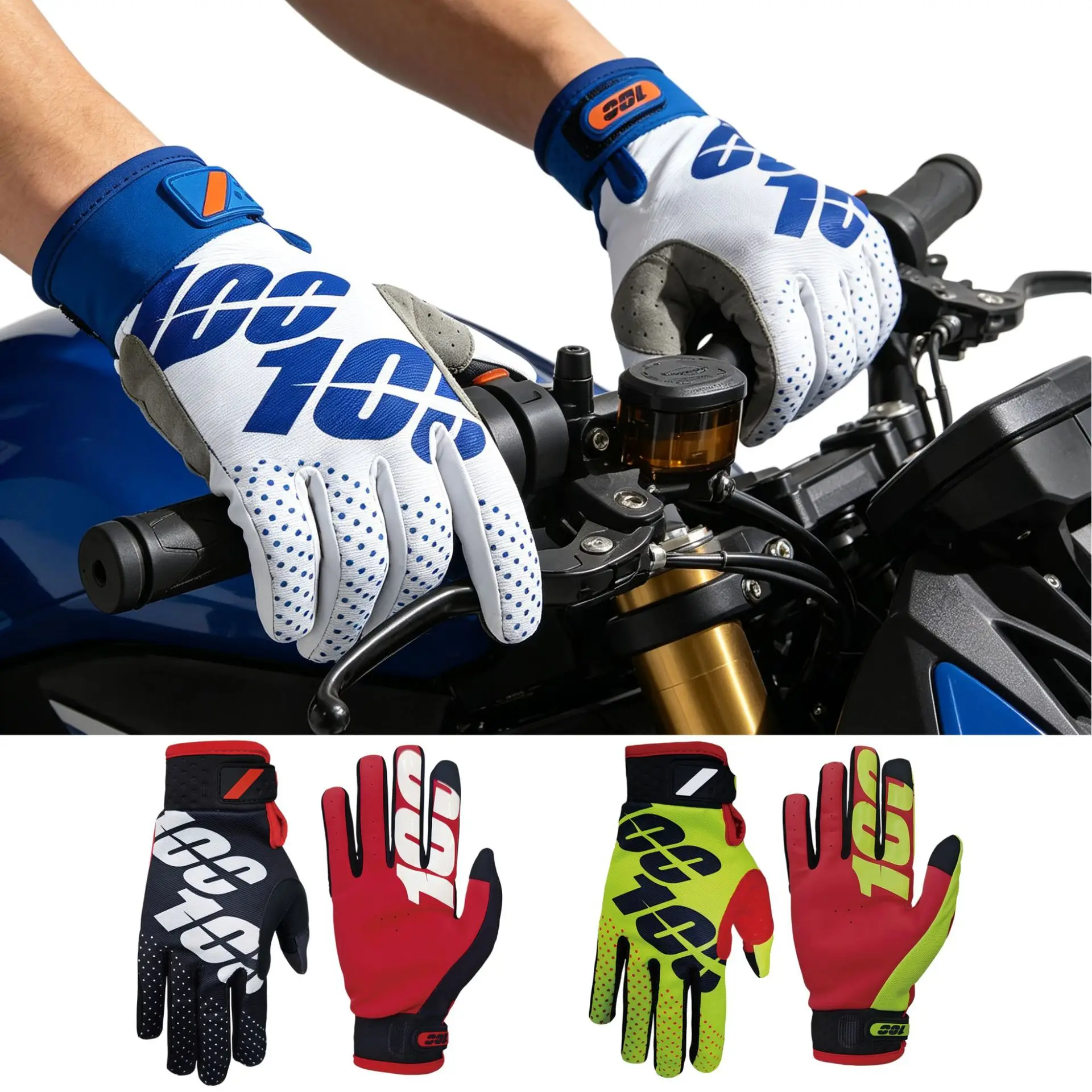 Motorcycle Racing Gloves Slip Wear Resistant Riding Gloves Touchscreen Outdoor Cycling Wear-resistant Long Finger Gloves