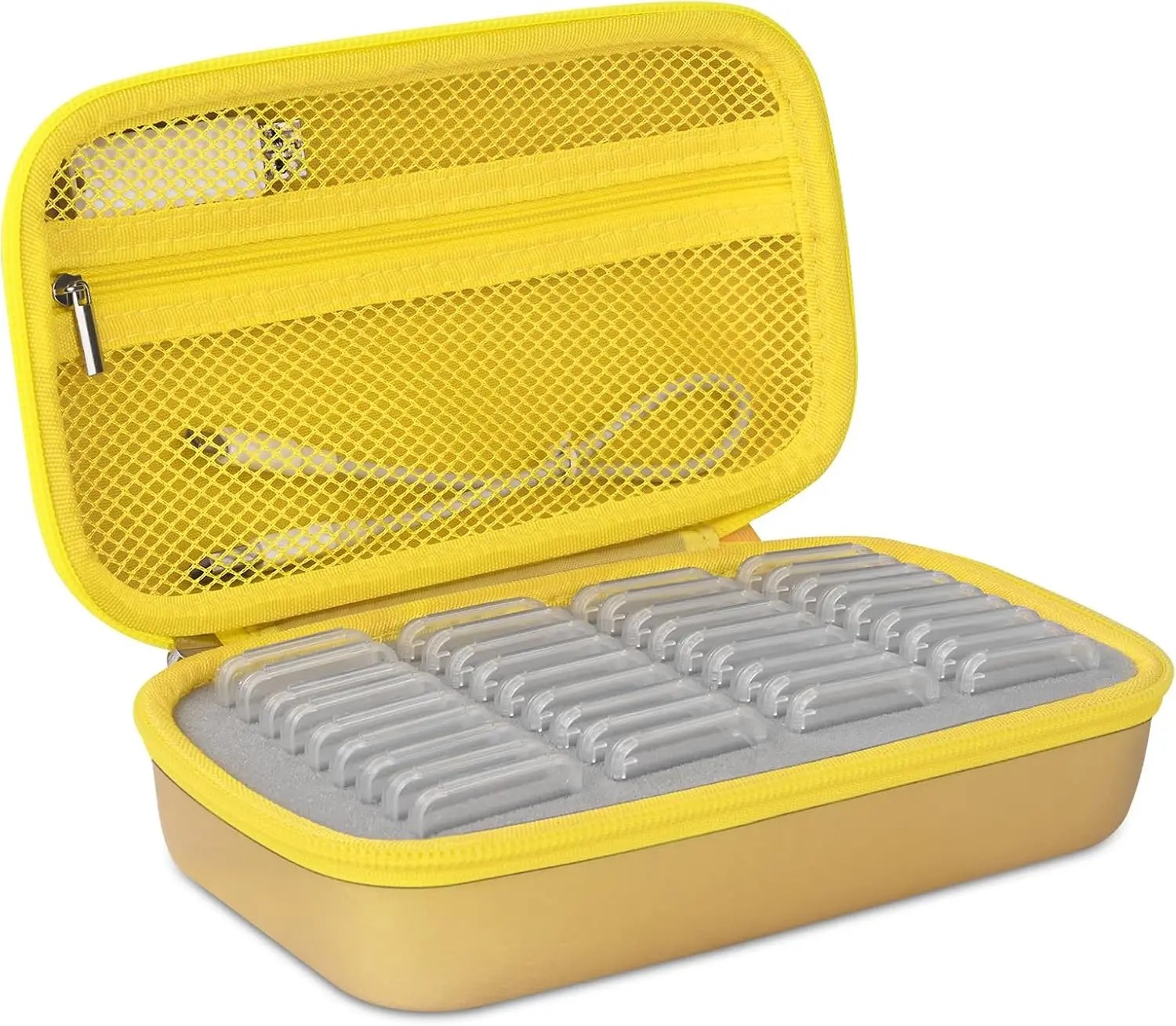 

Водонепроницаемый противоударный чехол для карт памяти — вмещает 36 карт, золотистого цвета, для хранения карт памяти и устройств.