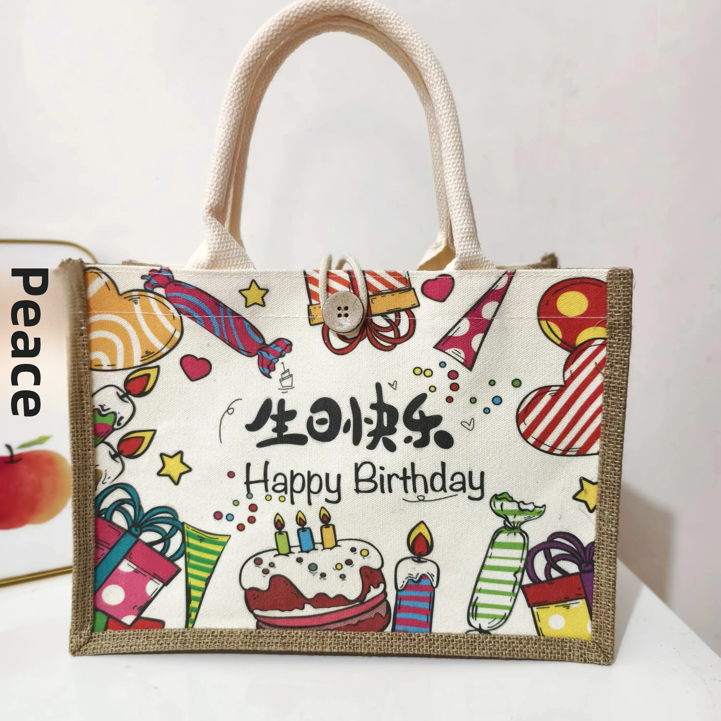 sacola-de-presente-de-lona-pratica-para-aniversario-infantil-lembrancinha-de-dez-anos-sacola-de-presente-para-bebe-de-cem-d