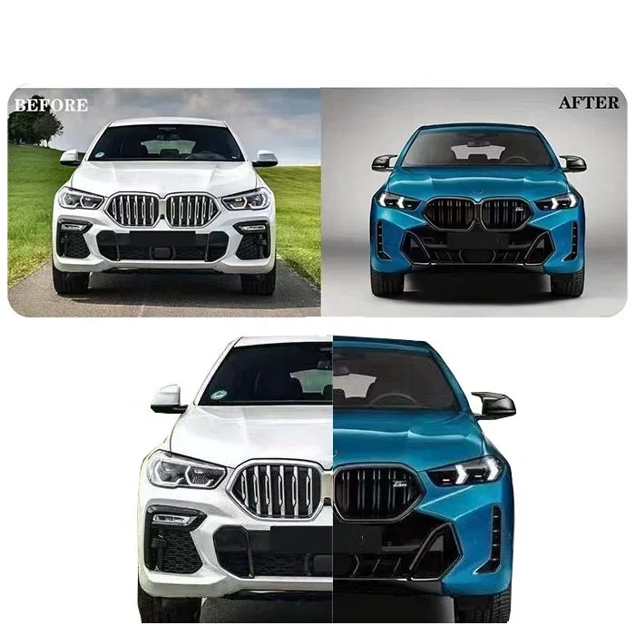 The Newest Upgrade Bumper For Bmw X6 G06 F96 2019 2020 2021 2023 Old To New 2024 Front bumper headlight