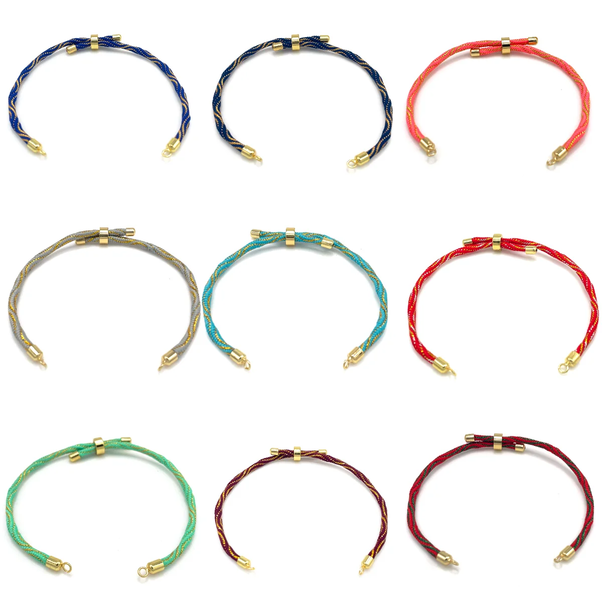 10 قطعة 3 مللي متر ميلانو الحبل قابل للتعديل المنزلق سوار DIY بها بنفسك موصل صنع المجوهرات اكسسوارات بالجملة