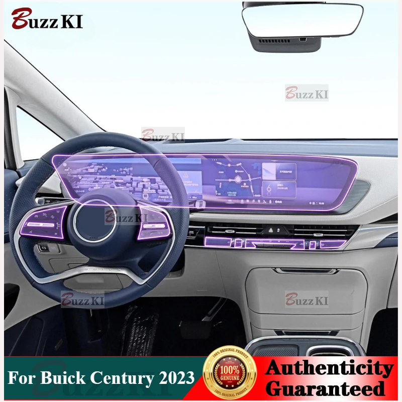 For Buick Century 2023 Car interior Center console Gear transparent TPU Paint protective film Anti scratch sticker LCD screen