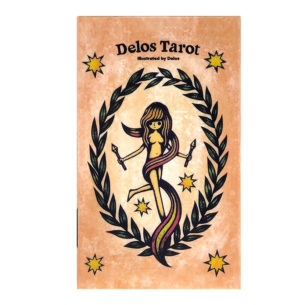 High Quality Delos Tarot Board Game Cards Oracle Party Divination Poker Gift Checkerboard Full English Deck With PDF Guidebook