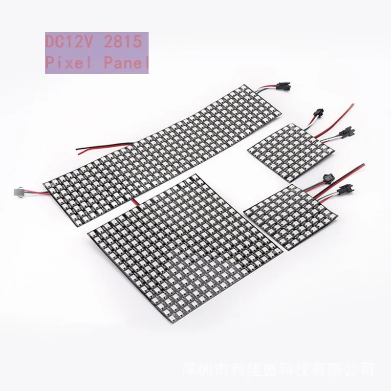 

DC12V WS2815 DC5V WS2812B 8X8 16X16 8X32 LED Pixel Panel Flexible Screen RGB Led Module Individually Addressable LED strip