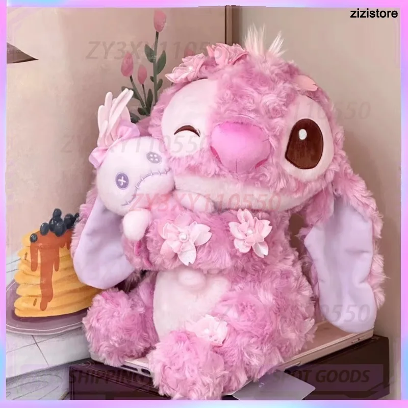 

New Disney 30cm Rose Velvet Stitch Plush Doll Pink Stitch Doll Cute Plush Anime Soft Stuffed Doll Toy Kawaii Children'S Gift